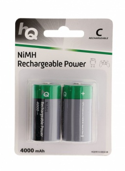 Vysoce kvalitní dobíjecí baterie Ni-MH HR14 4000mAh. Cena = 1 blistr se 2 bateriemi